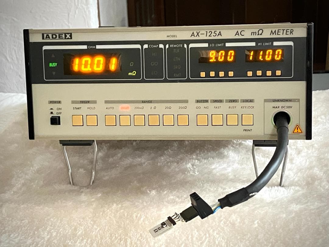 10uΩ分解能_ AC mΩメーター：Kelvin Holder,Clip付き