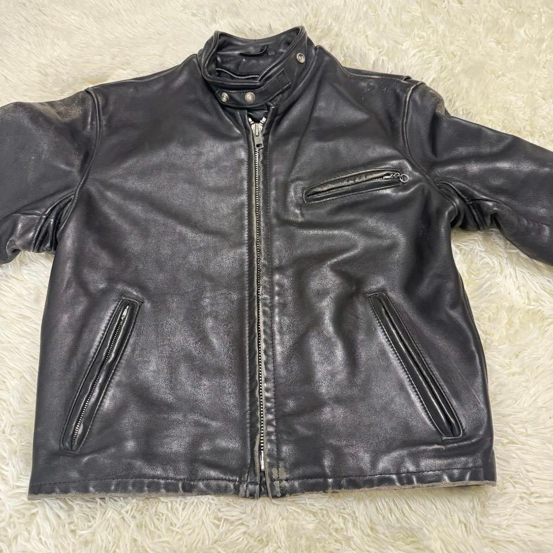 米国製42⭐️Schott ショット 641ST シングルライダース レザー 黒