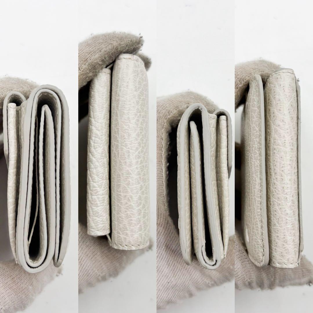 美品✨ メゾンマルジェラ　3つ折り財布 4ステッチ グレー