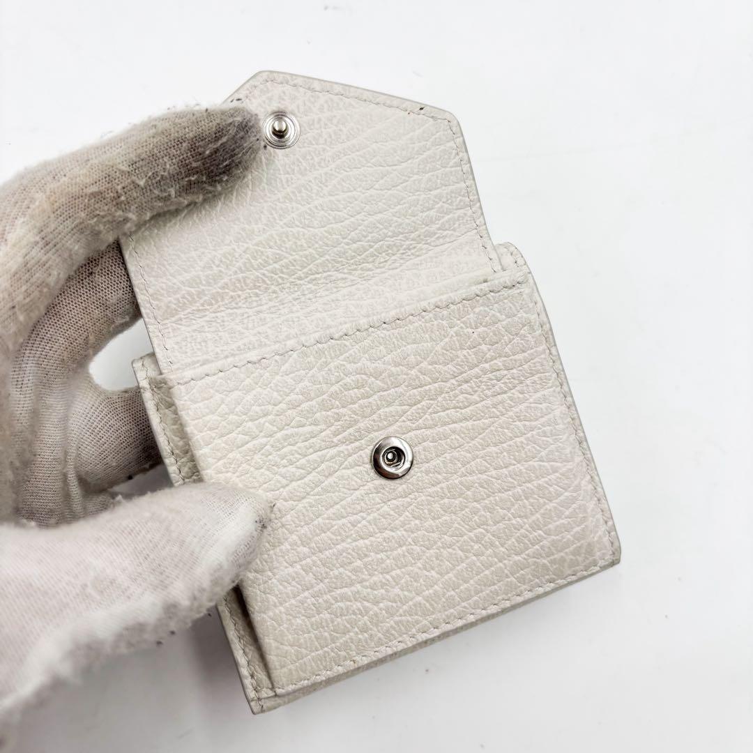 美品✨ メゾンマルジェラ　3つ折り財布 4ステッチ グレー