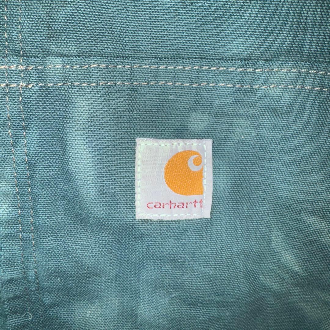 carhartt アクティブジャケット　グリーン　フェード　雰囲気