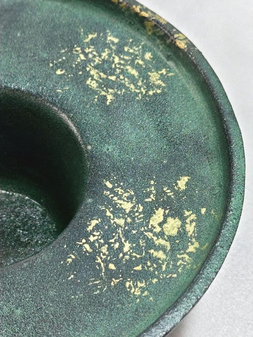 特製美術床置　金属工芸　御所車　花器　花生　花びん　花入　菊模様　置物飾り