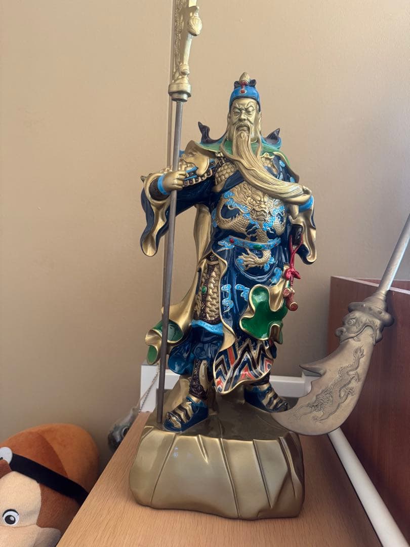 関公 関羽 真鍮製 関羽雲長 開運 財神