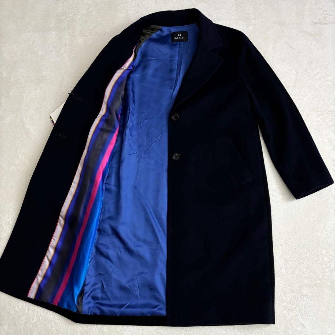 新品未使用 ポールスミス バイカラー カシミヤウール チェスターコート L相当