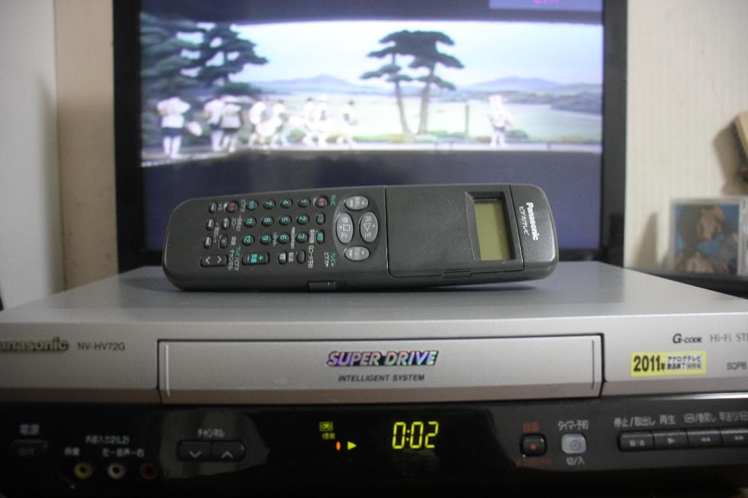 メンテ済 Panasonic VHSビデオデッキ NV-HV72G 2006年製