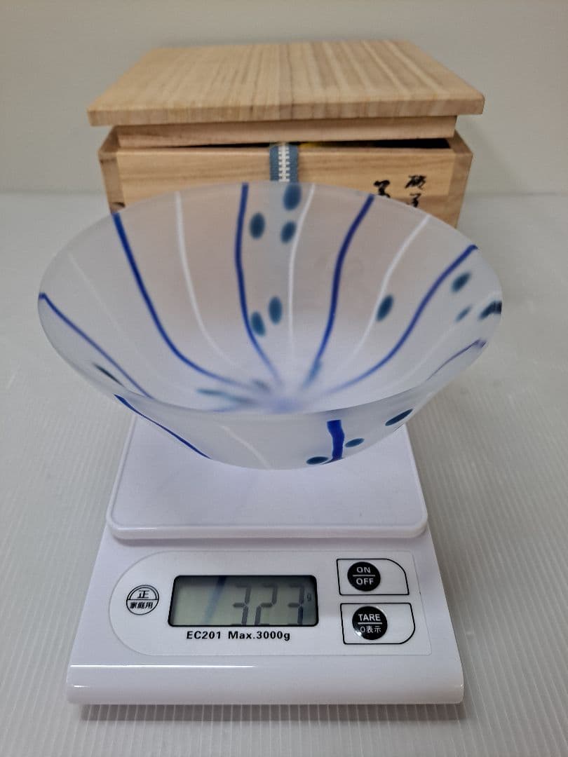 茶道具平井依 造 硝子 ガラス抹茶茶碗 共箱