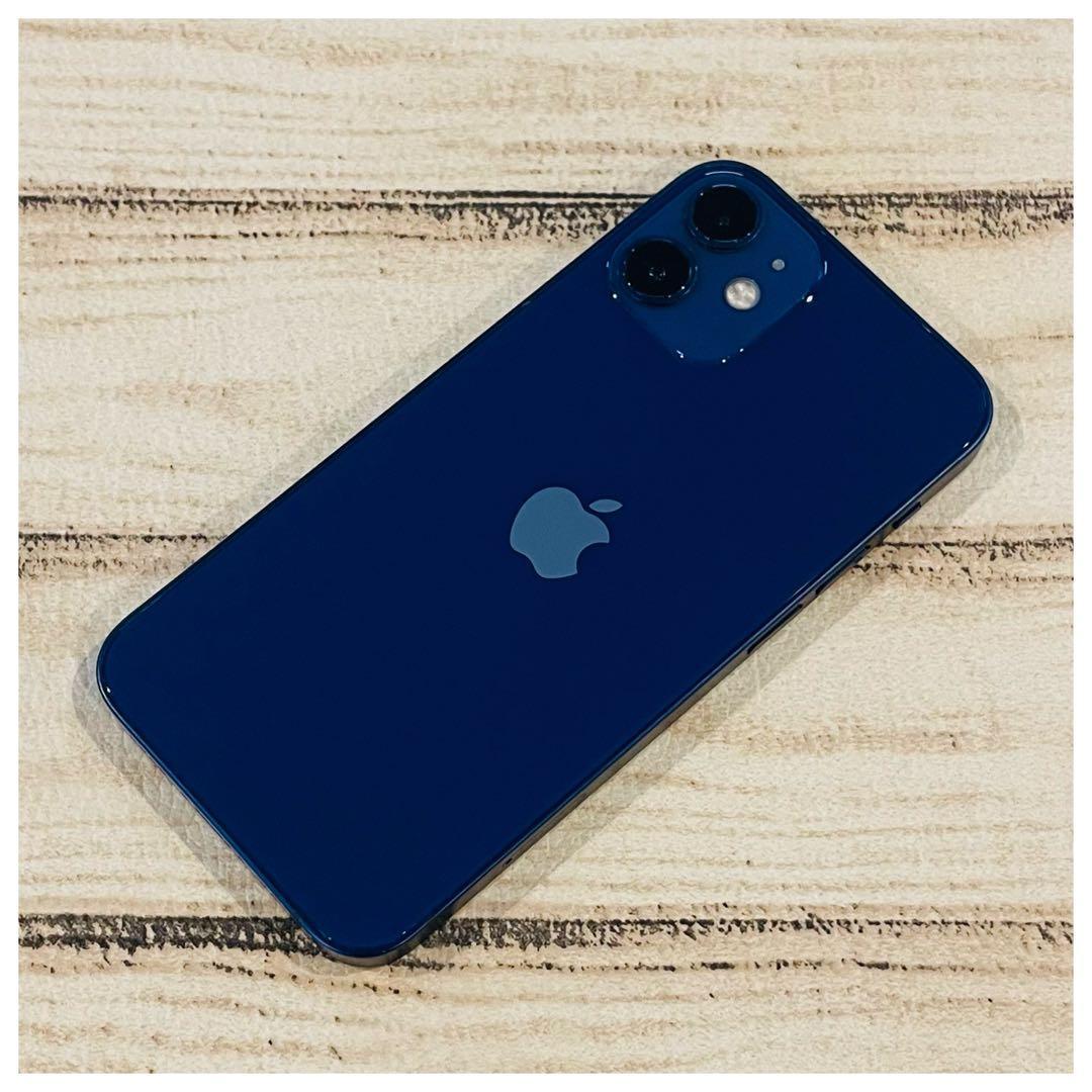 【美品】iPhone12mini ブルー 128GB SIMフリー 100%
