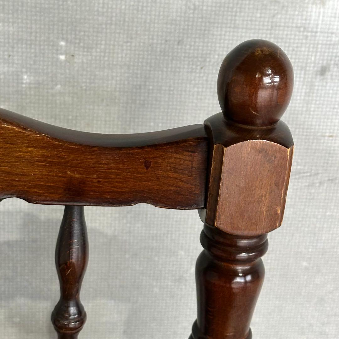 ✦80s✦昭和レトロ ゴブラン織 ヴィンテージ スピンドルチェア 木製 古家具