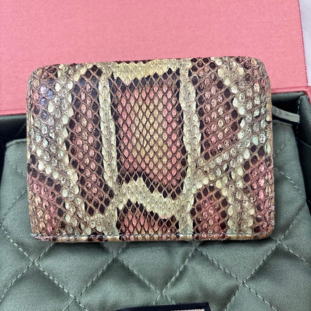 【箱付き】GUCCI GGマーモント パイソン 二つ折り財布