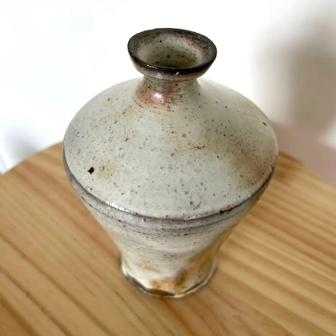 境道一 粉引 花入れ 花瓶