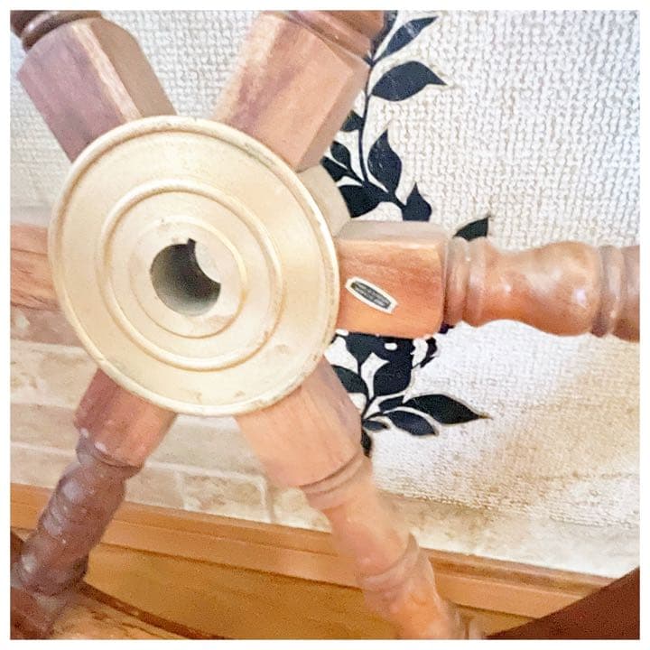 アンティーク  木製ラット  舵輪  舵