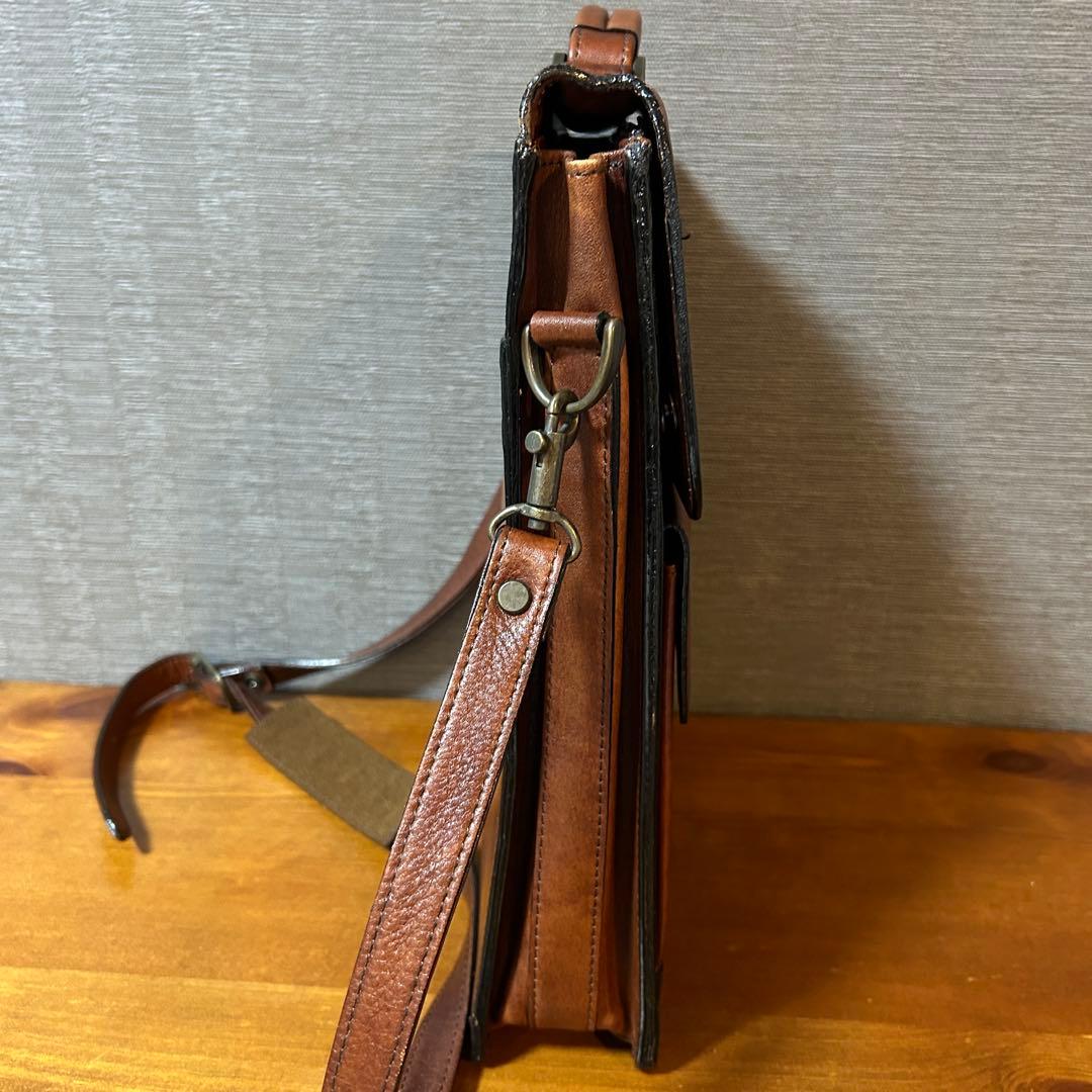 青木鞄 Lugard G3 本革 A4対応 2WAYショルダー5221 ブラウン