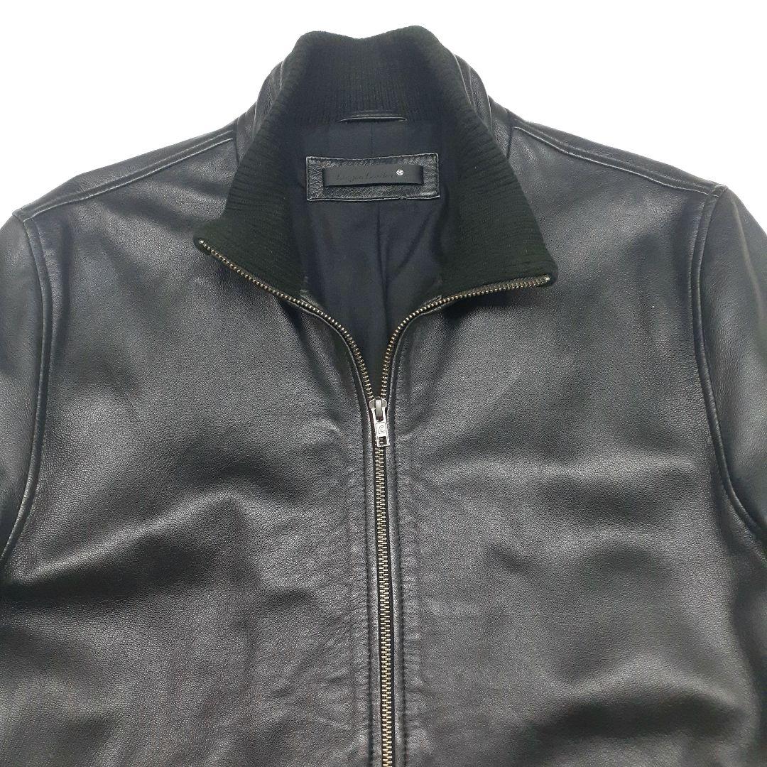 希少３Lサイズ 美品 リューグーレザーズ シングルライダースジャケット 黒