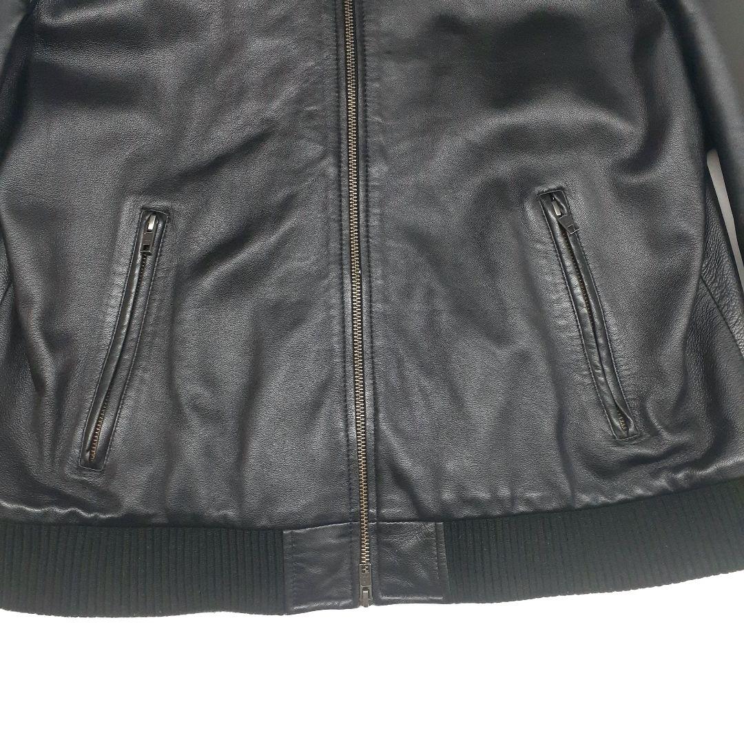 希少３Lサイズ 美品 リューグーレザーズ シングルライダースジャケット 黒