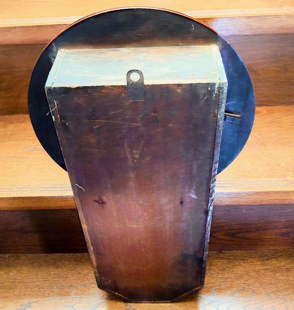 〈完動・極美品〉今津菊次郎時計　玉杢欅丸尾長ゼンマイ振り子時計　古時計