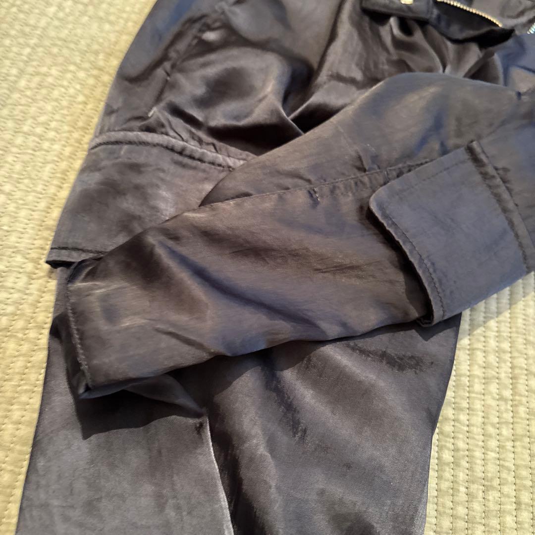 Tibi ネイビーサテンカーゴパンツ 34 Deuxieme Classe