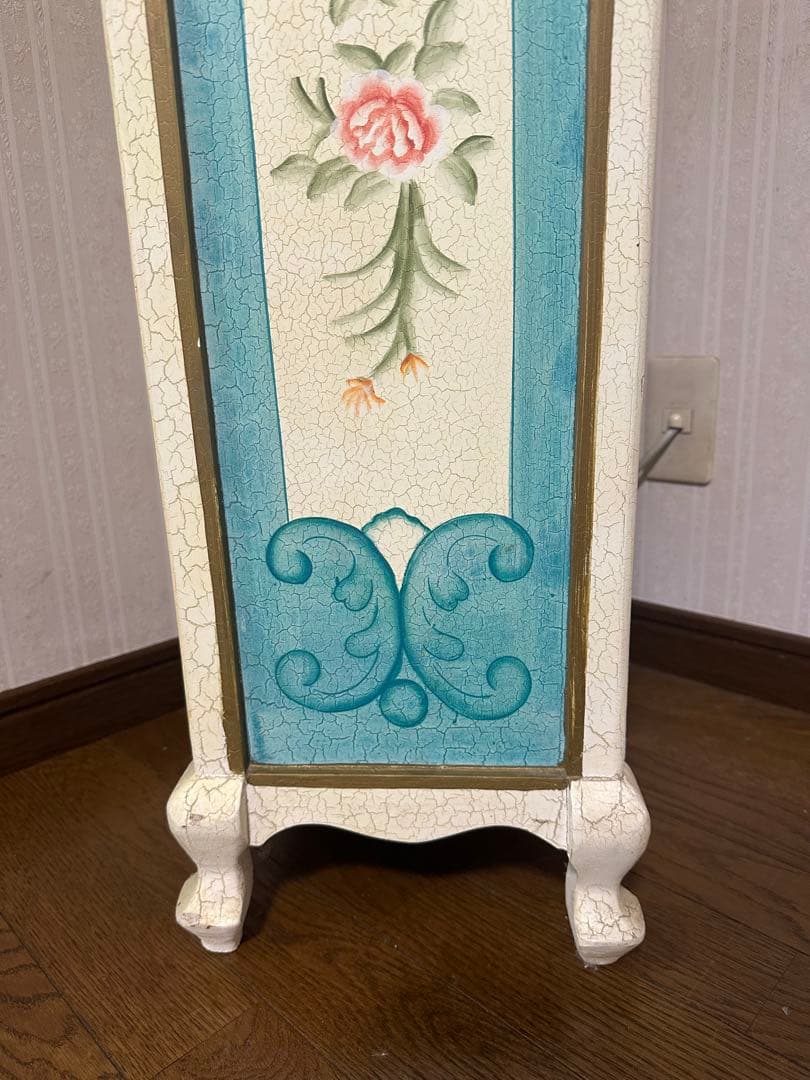 アンティーク 花柄 5段チェスト　リメイク　トールペイント