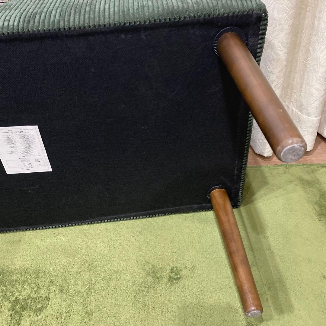 不二貿易 ベンチ トランク型 幅80cm ダークグリーン 収納 ベロア調