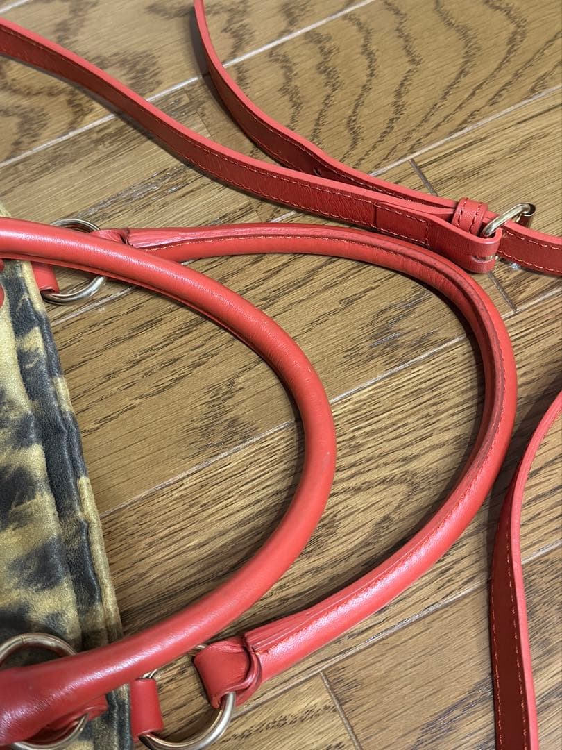 VivienneWestwood ショルダーバッグ ヒョウ柄 イエロー