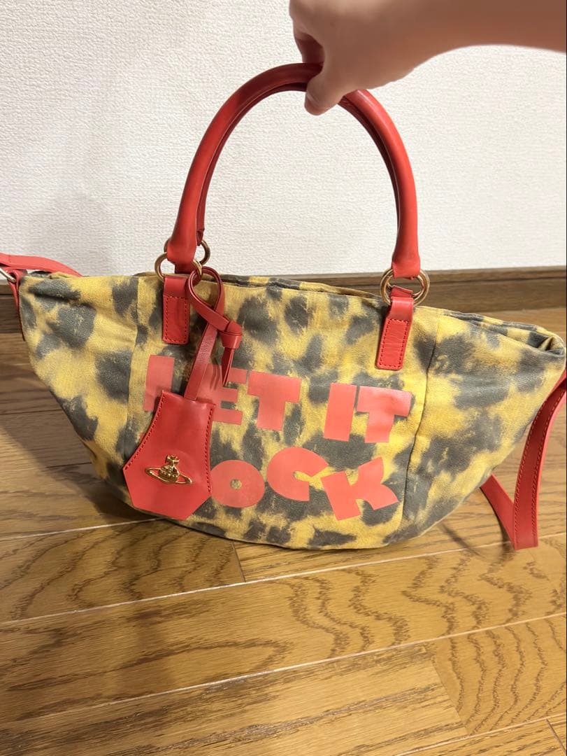 VivienneWestwood ショルダーバッグ ヒョウ柄 イエロー