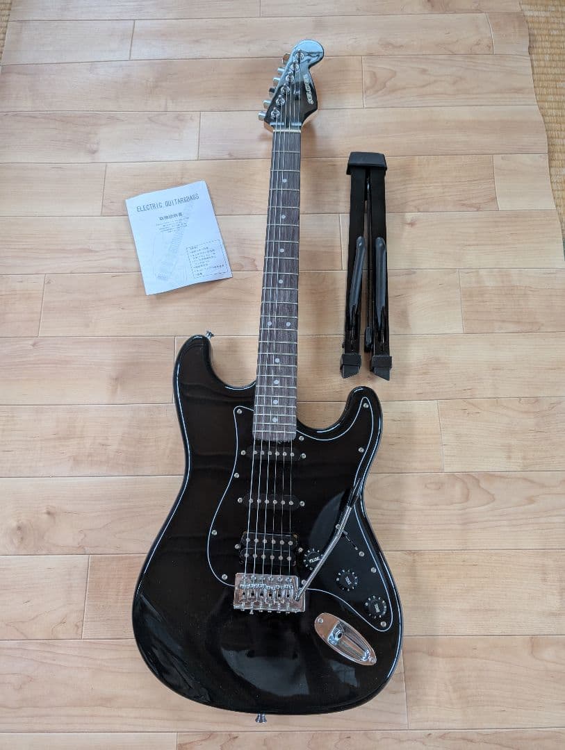 (初心者向け)SELDER エレキギター ブラック スタンド付き