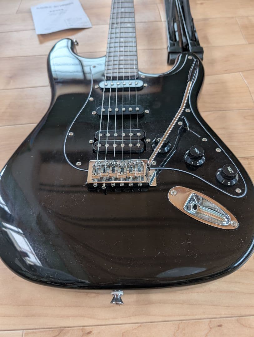 (初心者向け)SELDER エレキギター ブラック スタンド付き