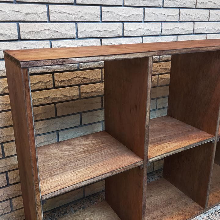 組立有 送料込 塗装済 ハンドメイド 木製 スタッキング シェルフ 本棚 収納棚