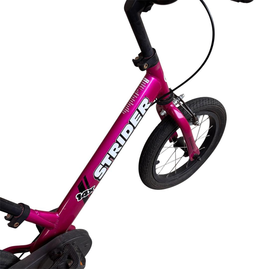【美品】STRIDER ストライダーSPORT 14x 自転車 フューシャピンク