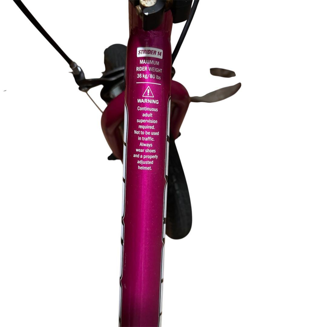 【美品】STRIDER ストライダーSPORT 14x 自転車 フューシャピンク