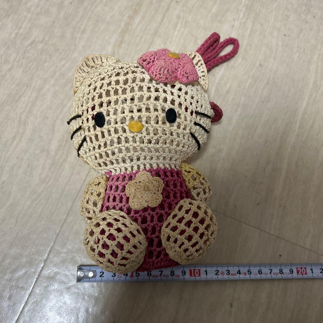 希少！ハローキティ　キティちゃん　ショルダーバッグ　ポーチ　レトロ　手編み風