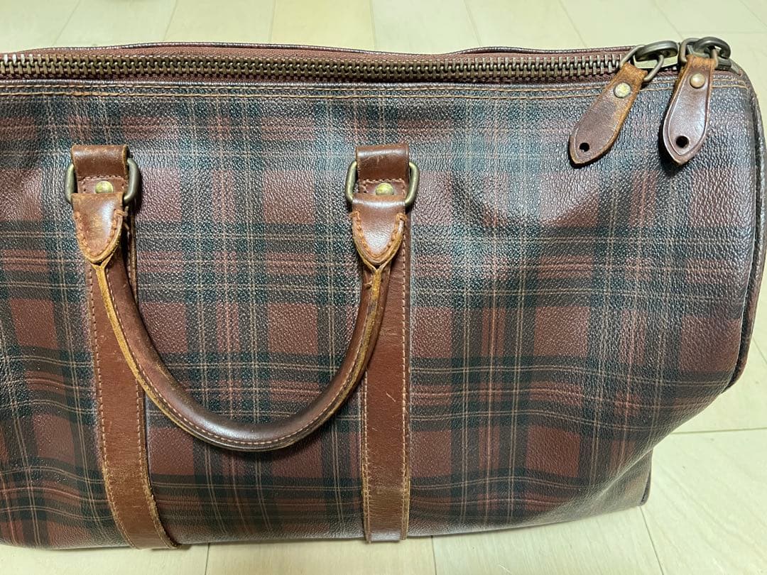じ*ん様 ラルフローレン ビンテージ チェック柄 ボストンバッグ