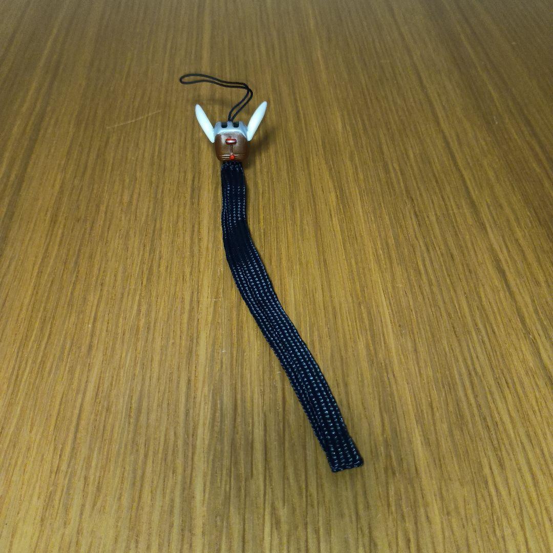 フライングトースターのストラップ 黒と白と茶