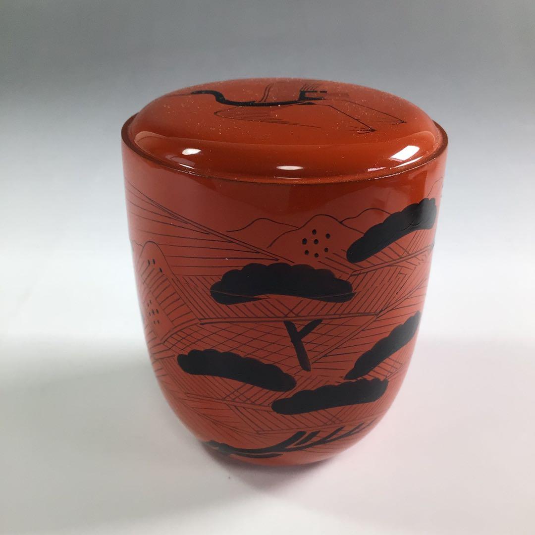 Ｒ１２８　棗　『道場宗廣作』『玄々斎好写』『曙棗』　共箱　茶道具