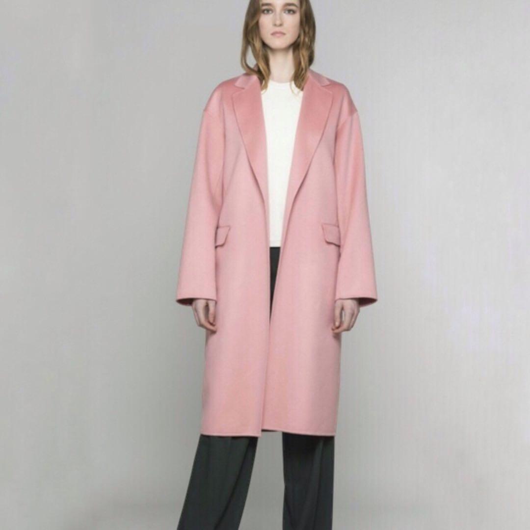 美品　CYCLAS シクラス　カシミヤ　ダブルフェイスリバーコート