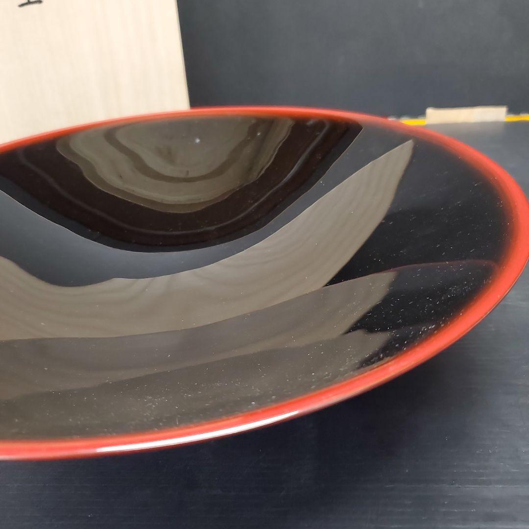 希少 輪島屋 善仁 曙塗呂色仕上 円粋鉢 最高級 輪島塗 未使用