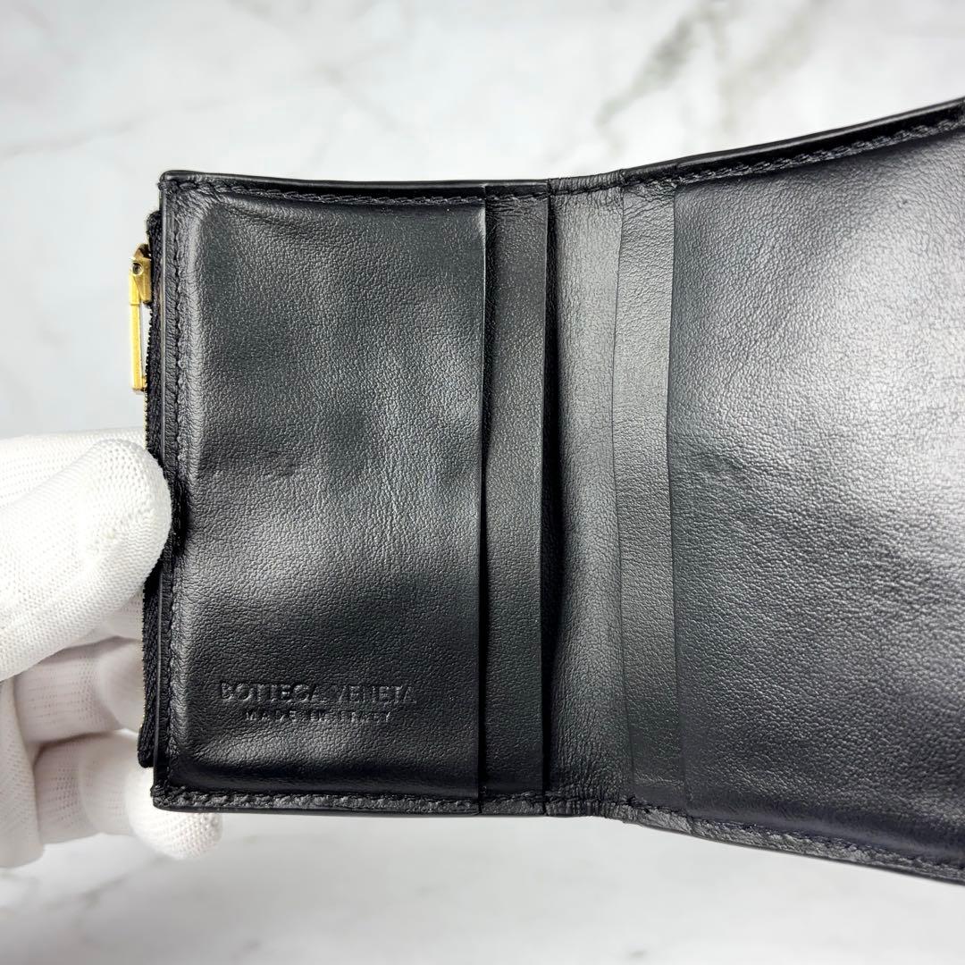 BOTTEGA VENETA 三つ折り財布 ブラック