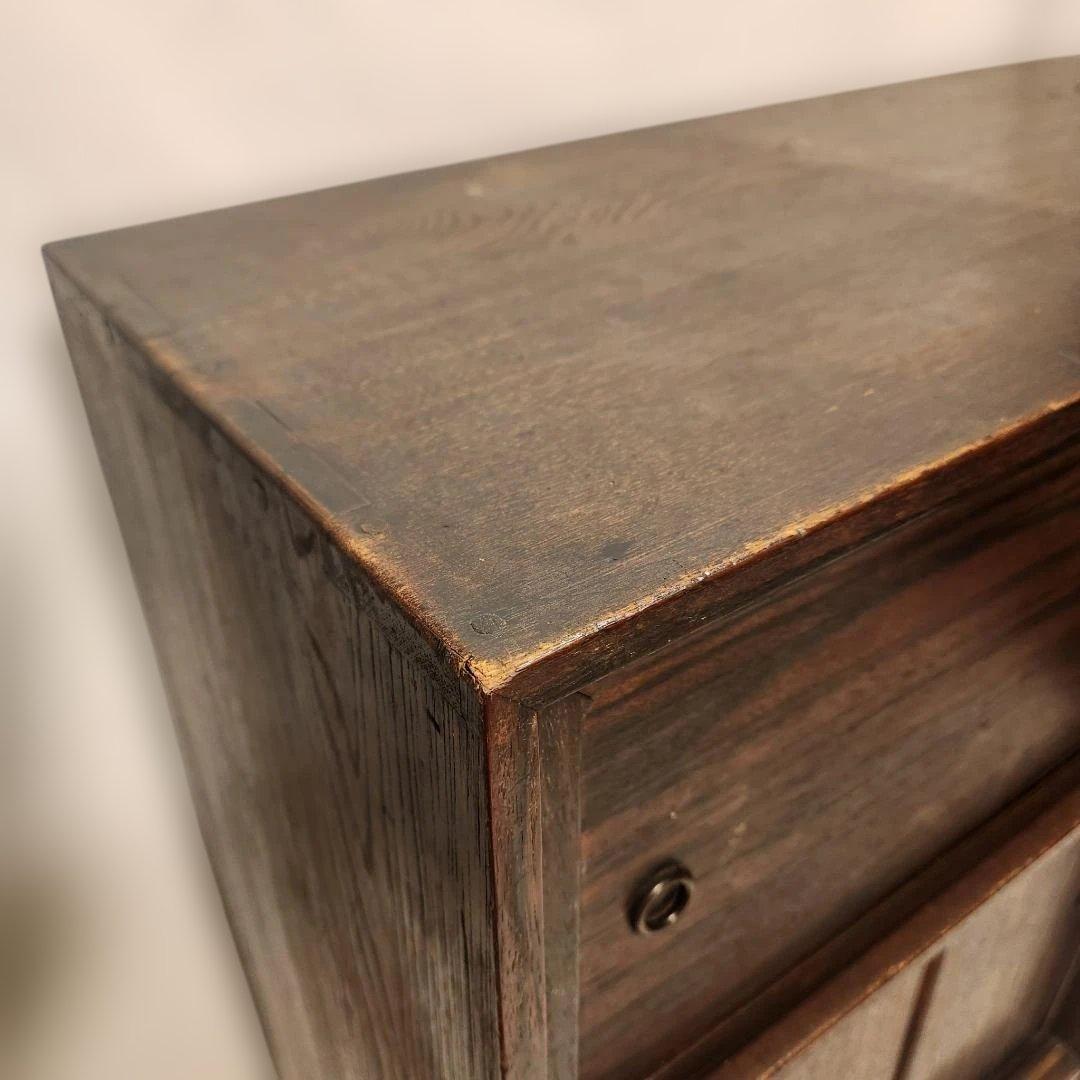 時代箪笥 茶箪笥 飾り棚 引戸 引出し 和家具 古民具 アンティーク 昭和レトロ