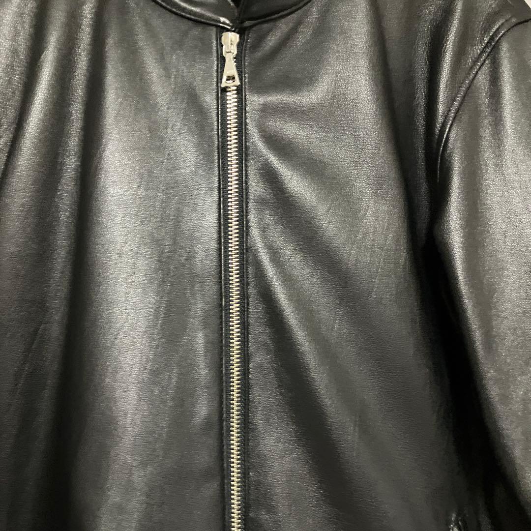 ビームス ハート　レザージャケット シングルライダース　羊革　黒　Lサイズ