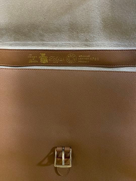 高級 フェリージ Felisi ブリーフケース レザー ピッグスキン コニャック