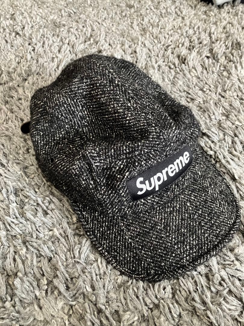 Supreme Wool Camp Cap ブラック　ロロピアーナ生地