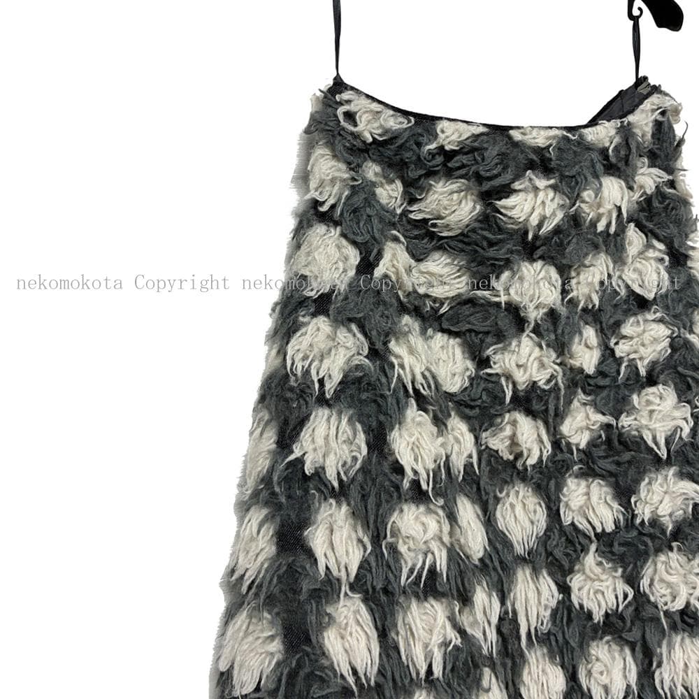 希少 ミナペルホネン pot-au-feu ポトフ ウール スカート 38