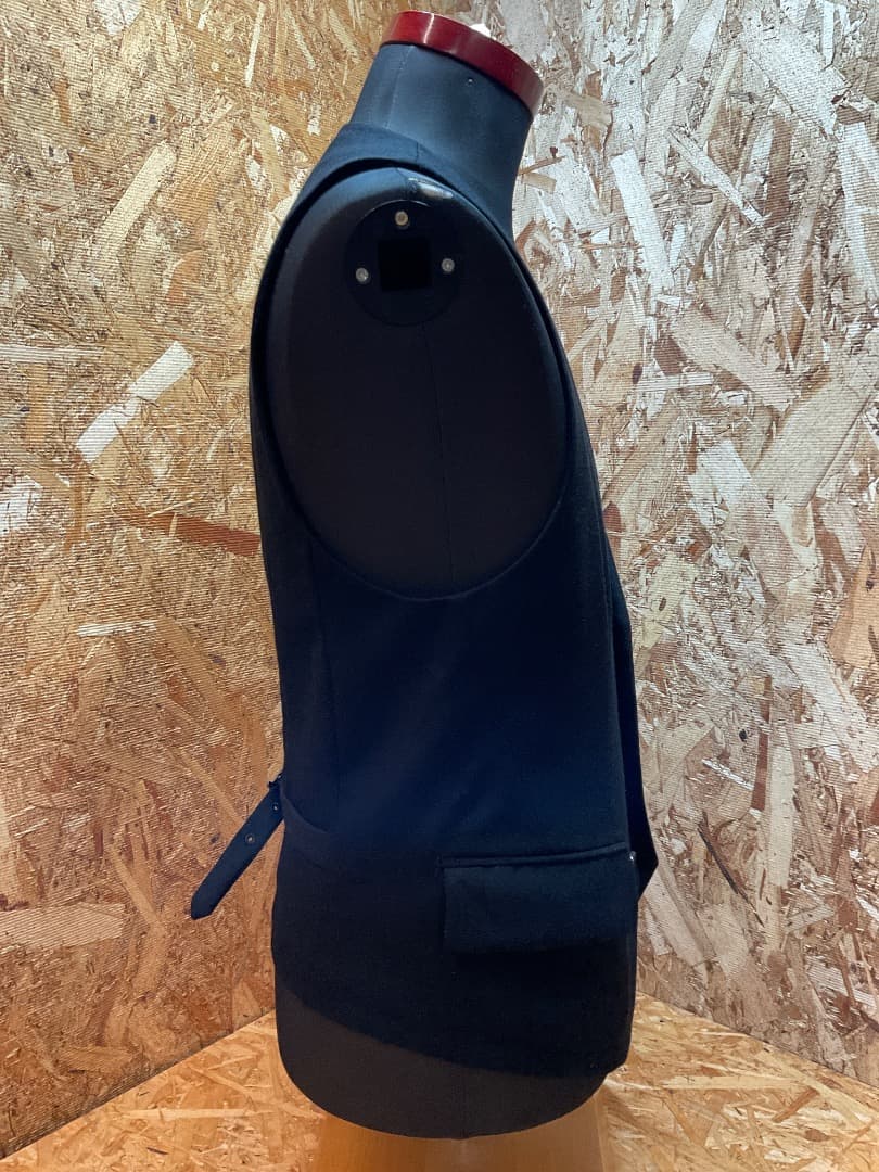 ナンバーナイン 日本製 裏地音符柄 ウールベスト ジレ size M