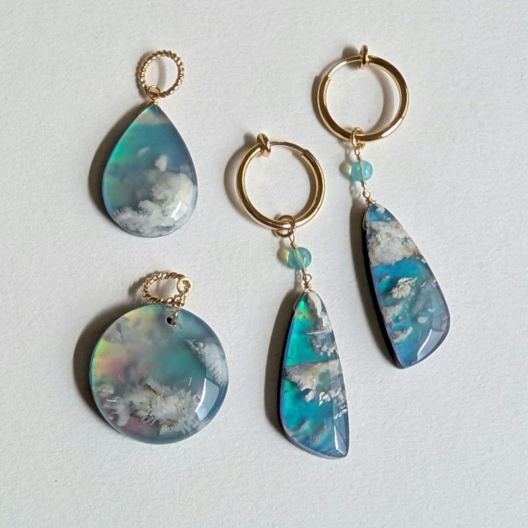 オーロラプルームアゲート ペンダントトップ