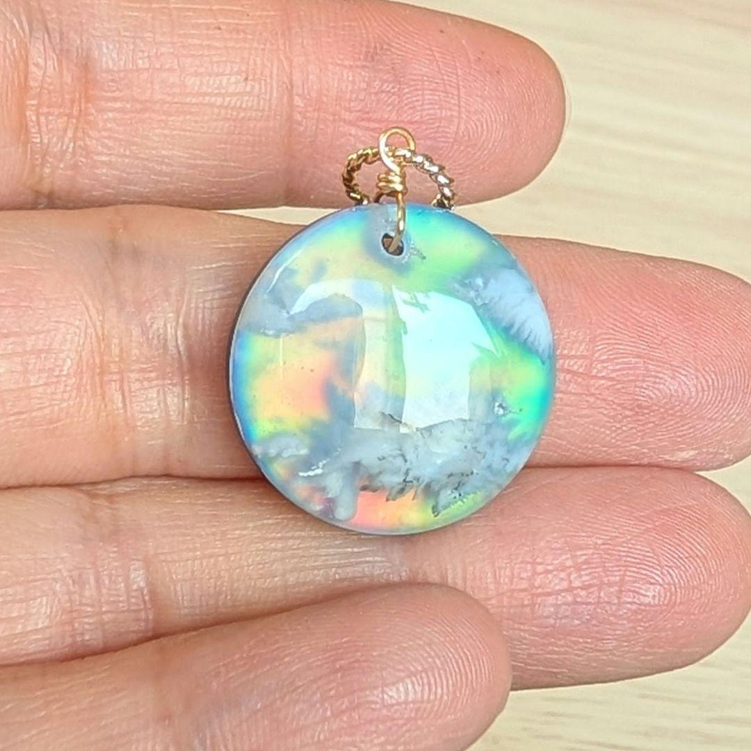 オーロラプルームアゲート ペンダントトップ