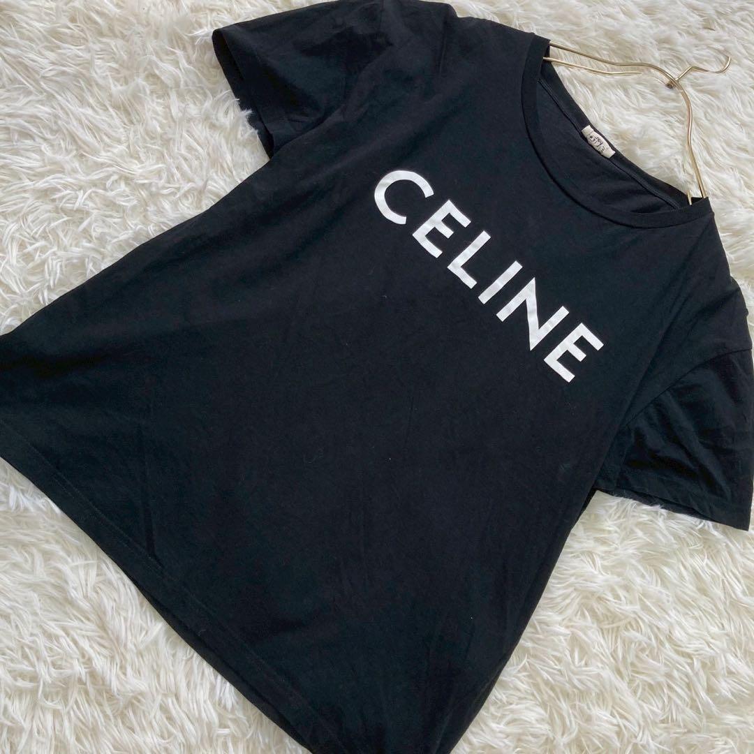 CELINE ロゴTシャツ ブラック M カジュアル キレイめ 着回し 上品