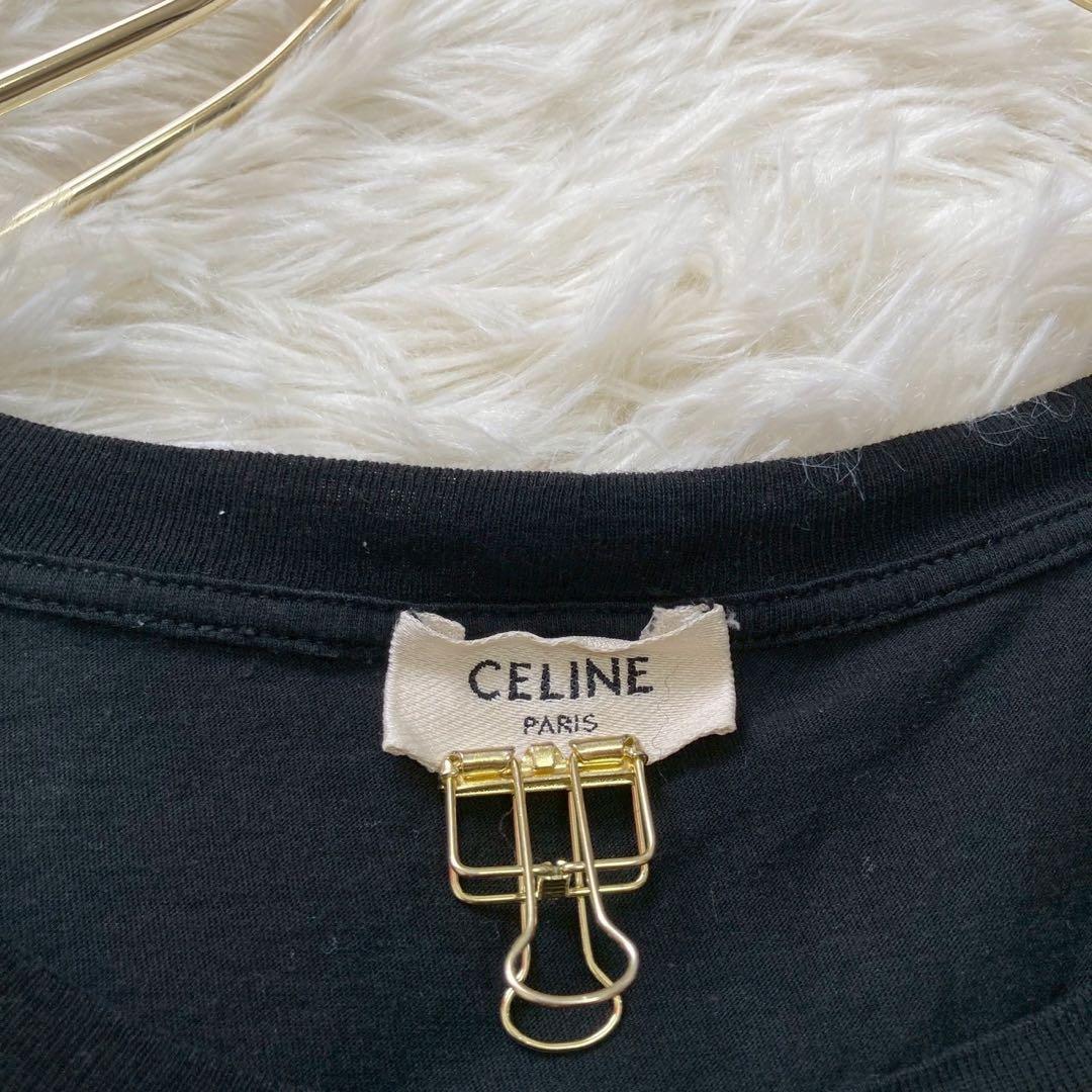 CELINE ロゴTシャツ ブラック M カジュアル キレイめ 着回し 上品