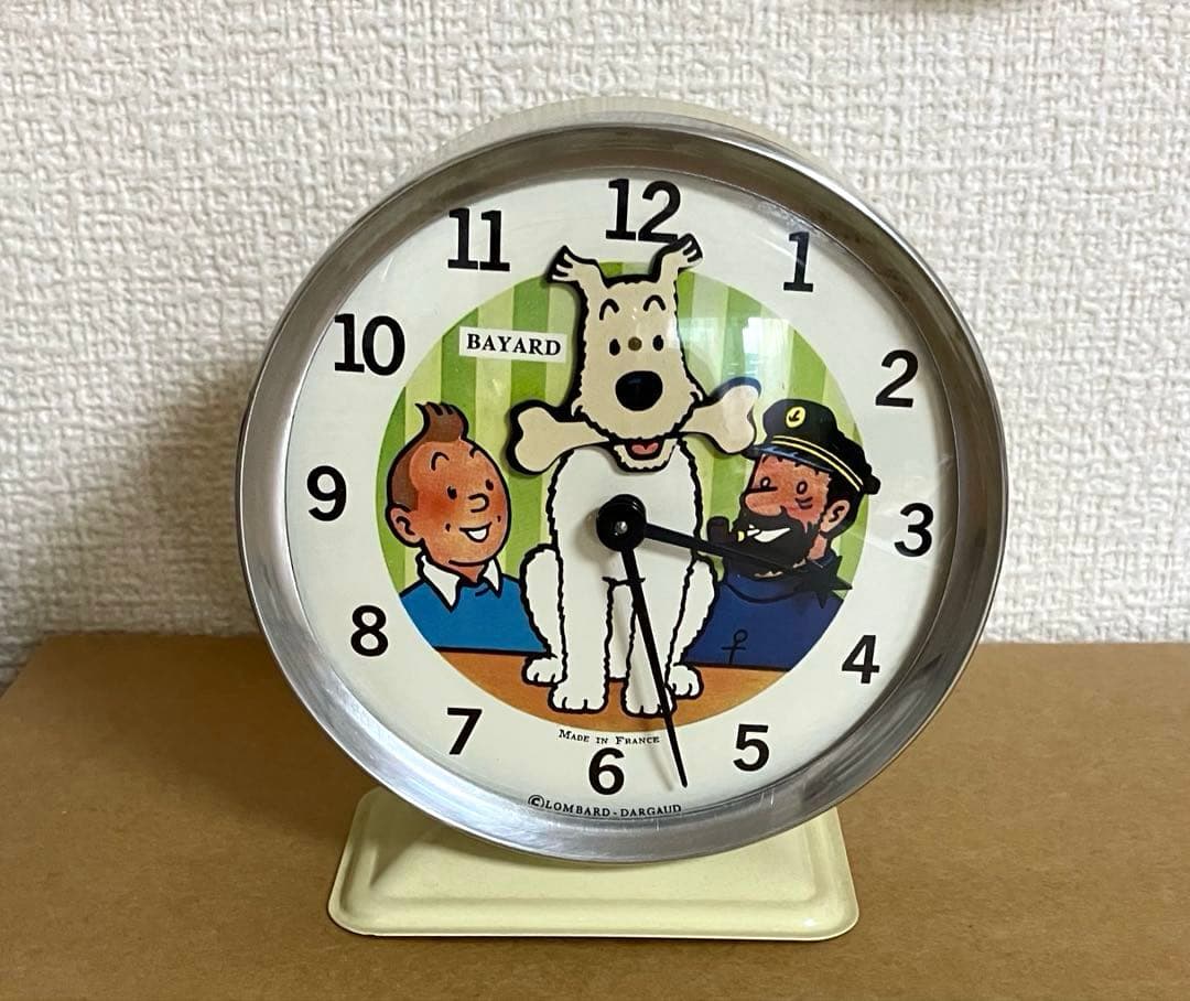 フランスBAYARD社 タンタンの冒険 ゼンマイ式置き時計