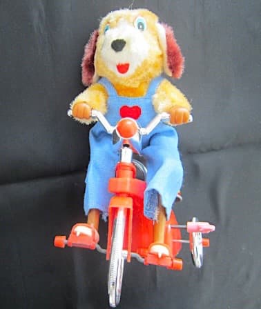 雑貨1063／アルプス　Cycling Pup ワンちゃん三輪車　ぜんまい式
