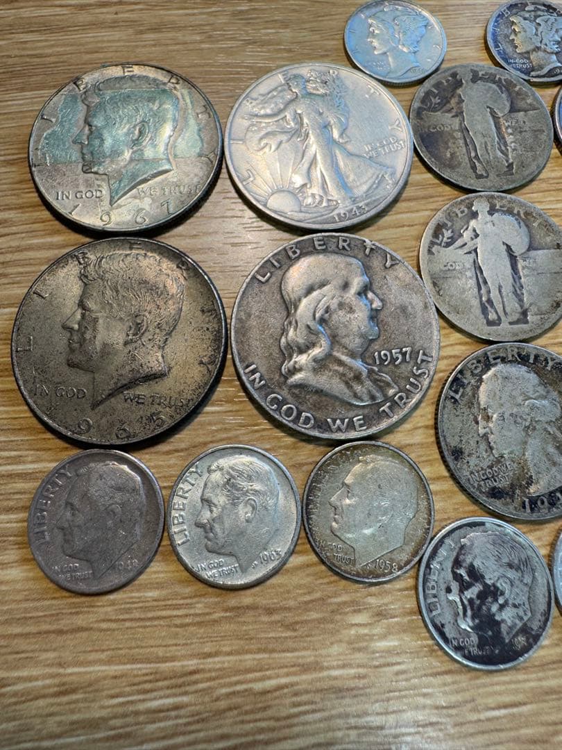 必見 1910年代-1967 アメリカ 銀貨 27枚まとめ ケネディ 未使用品有