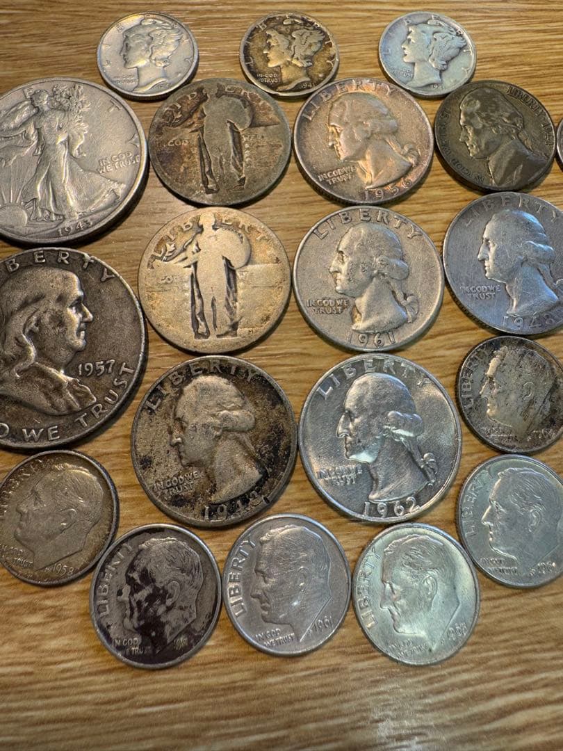 必見 1910年代-1967 アメリカ 銀貨 27枚まとめ ケネディ 未使用品有